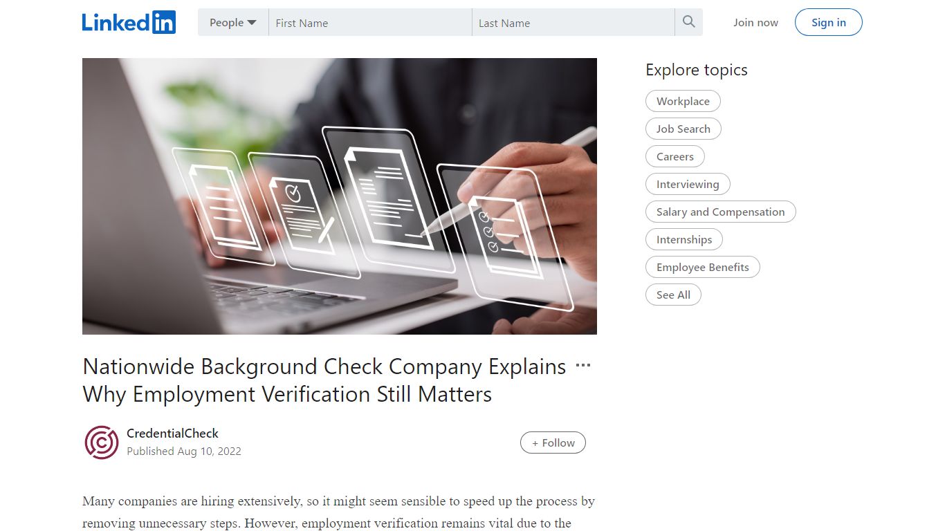 Nationwide Background Check Company Explains Why Employment ...